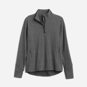 We Wander Gray Charcoal WeFlex Rema Half Zip Performance Knit Top Womens 2X